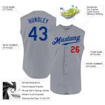 Maillot de baseball gris authentique sans manches Royal-Red Maillot de baseball gris authentique sans manches Royal-Red
