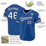 Maillot de baseball personnalisé bleu, blanc et bleu marine Maillot de baseball personnalisé bleu, blanc et bleu marine