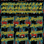 Balle de baseball personnalisée noire authentique Blue Gold-Lakes avec motif de bowling flamme 3D Hotrod Balle de baseball personnalisée noire authentique Blue Gold-Lakes avec motif de bowling flamme 3D Hotrod