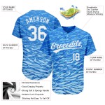 Maillot de baseball blanc 3D à motif royal, personnalisé et authentique Maillot de baseball blanc 3D à motif royal, personnalisé et authentique