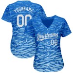 Maillot de baseball blanc 3D à motif royal, personnalisé et authentique Maillot de baseball blanc 3D à motif royal, personnalisé et authentique