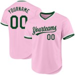 Maillot de baseball vert-blanc clair rose rétro personnalisé authentique Maillot de baseball vert-blanc clair rose rétro personnalisé authentique