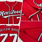 Maillot de baseball personnalisé blanc-bleu marine authentique rouge Maillot de baseball personnalisé blanc-bleu marine authentique rouge