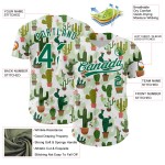 Maillot de baseball Cactus authentique et personnalisé, motif 3D, vert, blanc, Festival Kelly Maillot de baseball Cactus authentique et personnalisé, motif 3D, vert, blanc, Festival Kelly