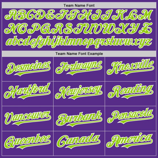 Maillot de baseball personnalisé 3D au design authentique et scintillant, motif dégradé vert-blanc, étoile violette Maillot de baseball personnalisé 3D au design authentique et scintillant, motif dégradé vert-blanc, étoile violette