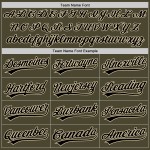 Service personnalisé rétro noir-crème Salute Authentic To Jersey Baseball Olive Service personnalisé rétro noir-crème Salute Authentic To Jersey Baseball Olive
