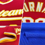 Maillot de baseball rétro bleu marine-orange authentique personnalisé Royal Maillot de baseball rétro bleu marine-orange authentique personnalisé Royal
