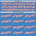 Maillot de baseball blanc-rouge authentique Powder Custom Blue Maillot de baseball blanc-rouge authentique Powder Custom Blue