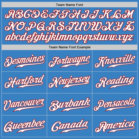 Maillot de baseball blanc-rouge authentique Powder Custom Blue Maillot de baseball blanc-rouge authentique Powder Custom Blue