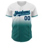 Maillot de baseball authentique à rayures fines, personnalisé, bleu marine et blanc Maillot de baseball authentique à rayures fines, personnalisé, bleu marine et blanc