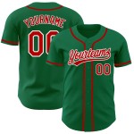 Maillot de baseball personnalisé Green Kelly authentique rouge-blanc Maillot de baseball personnalisé Green Kelly authentique rouge-blanc