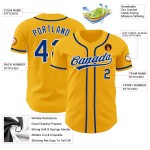 Maillot de baseball personnalisé Royal-White Gold Authentic Maillot de baseball personnalisé Royal-White Gold Authentic