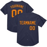 Maillot de baseball orange Bay Custom Mesh Throwback Authentic Navy Maillot de baseball orange Bay Custom Mesh Throwback Authentic Navy