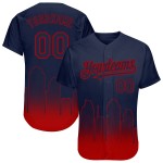 Maillot de baseball 3D authentique et personnalisé de Houston, bleu marine, City, rouge délavé Maillot de baseball 3D authentique et personnalisé de Houston, bleu marine, City, rouge délavé