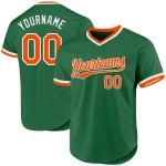 Maillot Kelly vert de baseball authentique orange-blanc personnalisé rétro Maillot Kelly vert de baseball authentique orange-blanc personnalisé rétro