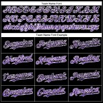 Maillot de baseball 3D motif violet-blanc personnalisé, motif abstrait à pois scintillants, coloré, noir, authentique Maillot de baseball 3D motif violet-blanc personnalisé, motif abstrait à pois scintillants, coloré, noir, authentique