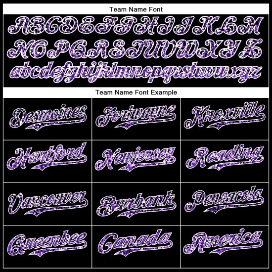 Maillot de baseball 3D motif violet-blanc personnalisé, motif abstrait à pois scintillants, coloré, noir, authentique Maillot de baseball 3D motif violet-blanc personnalisé, motif abstrait à pois scintillants, coloré, noir, authentique