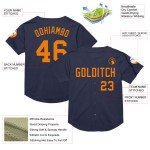 Maillot de baseball orange Bay Custom Mesh Throwback Authentic Navy Maillot de baseball orange Bay Custom Mesh Throwback Authentic Navy