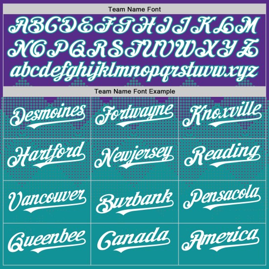 Motif blanc-bleu sarcelle, violet, formes personnalisées, dégradé de baseball, maillot carré authentique 3D Motif blanc-bleu sarcelle, violet, formes personnalisées, dégradé de baseball, maillot carré authentique 3D