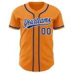 Casquette de baseball personnalisée Jersey Bay authentique orange royal-blanc Casquette de baseball personnalisée Jersey Bay authentique orange royal-blanc