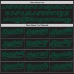 Maillot de baseball personnalisé Black-Kelly Authentic Noir Vert Maillot de baseball personnalisé Black-Kelly Authentic Noir Vert