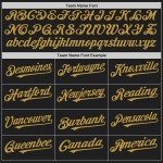 Maillot de baseball personnalisé Split, blanc et noir, à rayures anciennes, doré, authentique et tendance Maillot de baseball personnalisé Split, blanc et noir, à rayures anciennes, doré, authentique et tendance