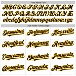 Maillot de baseball blanc à rayures fines, dégradé personnalisé, noir et or, authentique Maillot de baseball blanc à rayures fines, dégradé personnalisé, noir et or, authentique