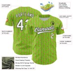 Maillot de baseball vert motif animal 3D dinosaure néon personnalisé blanc-noir design authentique Maillot de baseball vert motif animal 3D dinosaure néon personnalisé blanc-noir design authentique
