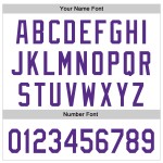 Maillot de baseball personnalisé blanc 3D avec ruban violet et motif cancer du pancréas Maillot de baseball personnalisé blanc 3D avec ruban violet et motif cancer du pancréas