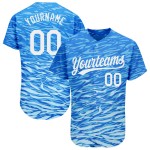 Maillot de baseball blanc 3D à motif royal, personnalisé et authentique Maillot de baseball blanc 3D à motif royal, personnalisé et authentique
