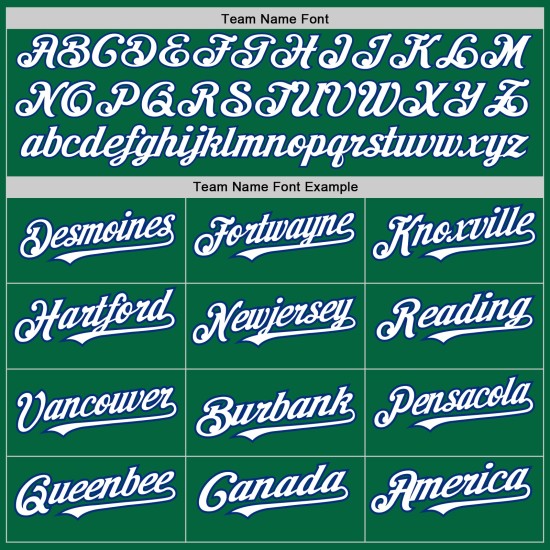 Maillot de baseball Kelly blanc-vert royal 3 couleurs, bras authentiques, formes personnalisées Maillot de baseball Kelly blanc-vert royal 3 couleurs, bras authentiques, formes personnalisées