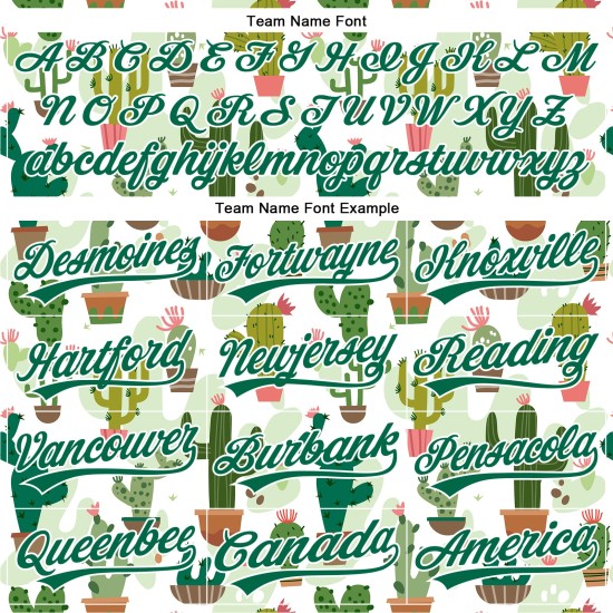 Maillot de baseball Cactus authentique et personnalisé, motif 3D, vert, blanc, Festival Kelly Maillot de baseball Cactus authentique et personnalisé, motif 3D, vert, blanc, Festival Kelly