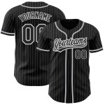 Maillot de baseball noir authentique à rayures noires et grises, blanc Maillot de baseball noir authentique à rayures noires et grises, blanc
