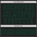 Maillot de baseball personnalisé Black-Kelly Authentic Noir Vert Maillot de baseball personnalisé Black-Kelly Authentic Noir Vert