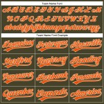 Maillot de baseball Orange City Salute Pinstripe authentique personnalisé crème pour service Olive Maillot de baseball Orange City Salute Pinstripe authentique personnalisé crème pour service Olive