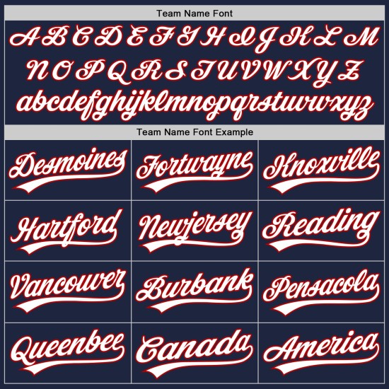 Maillot de baseball authentique personnalisé blanc-rouge bleu marine Maillot de baseball authentique personnalisé blanc-rouge bleu marine